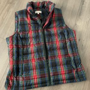 Black plaid vest